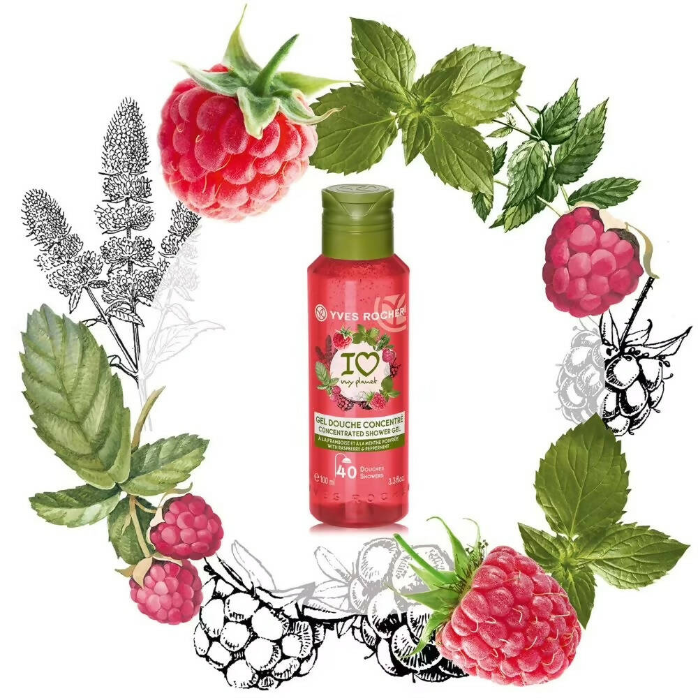 Yves Rocher Concentrated Shower Gel - Raspberry & Peppermint