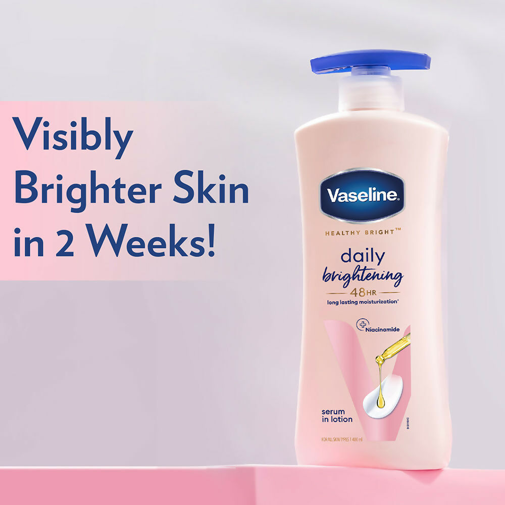 Vaseline Healthy Bright Daily Brightening Body Lotion & Gluta-Hya Flawless Glow Serum-In-Lotion Combo