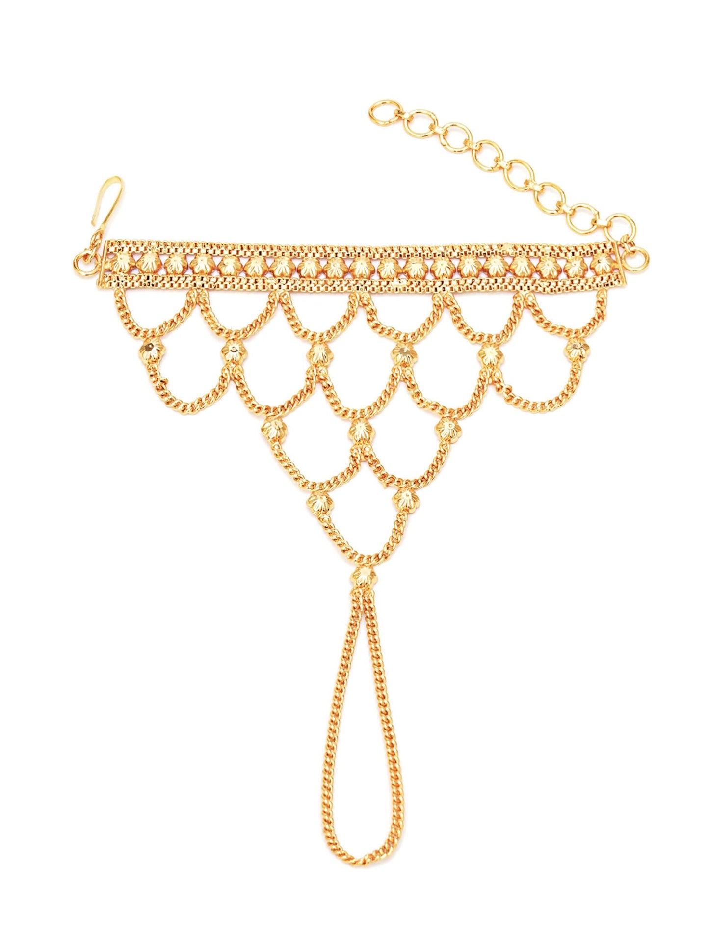 Golden Haathphool (Gold) - Ruby Raang