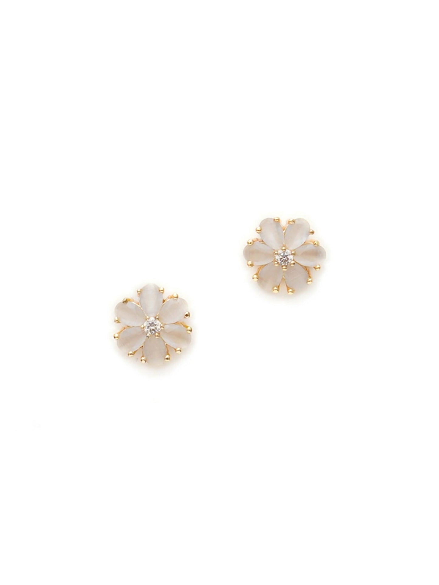 stone stud (white) - Ruby Raang