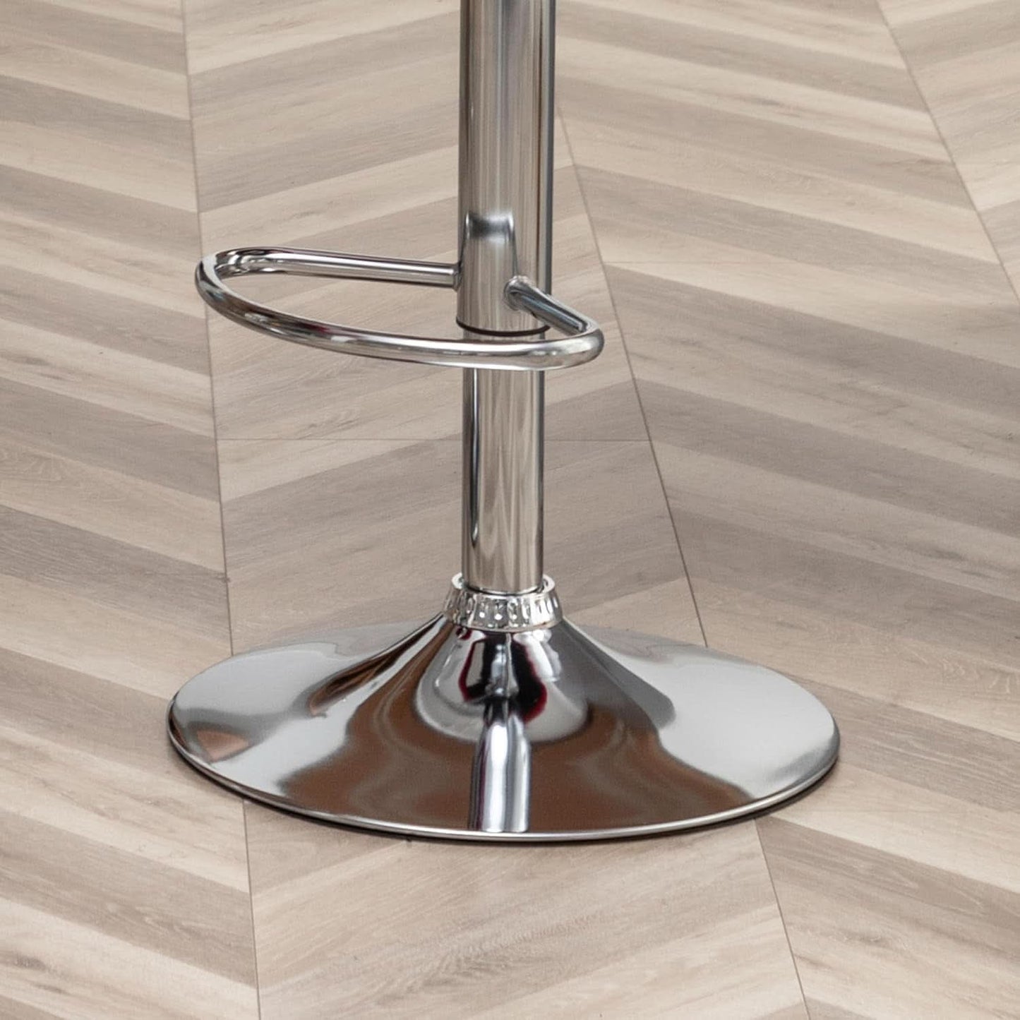 Velvet Adjustable Swivel Bar Stool Set Of 2 In Red