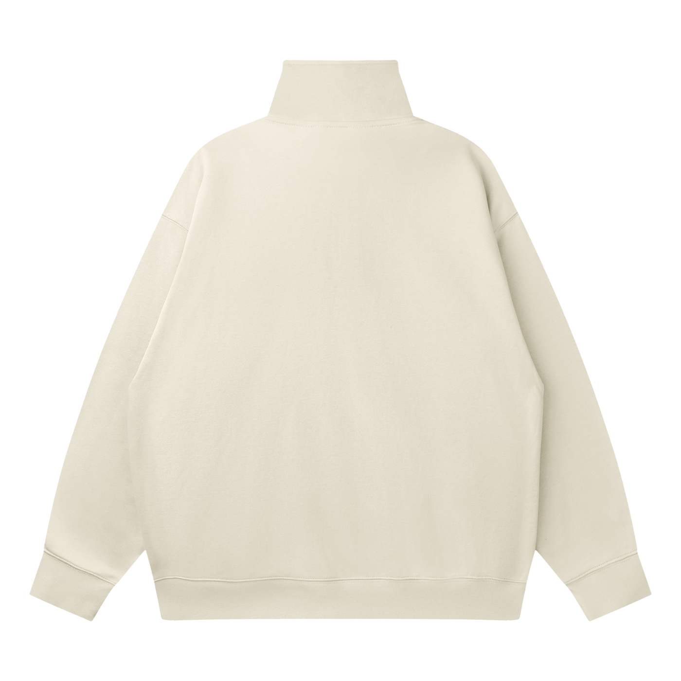 QE Plaid Walkers Quarter-Zip Drop Shoulder Sweatshirt