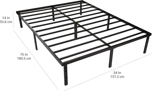 Full Platform Bed Frame With Storage Noiseless Heavy Duty
