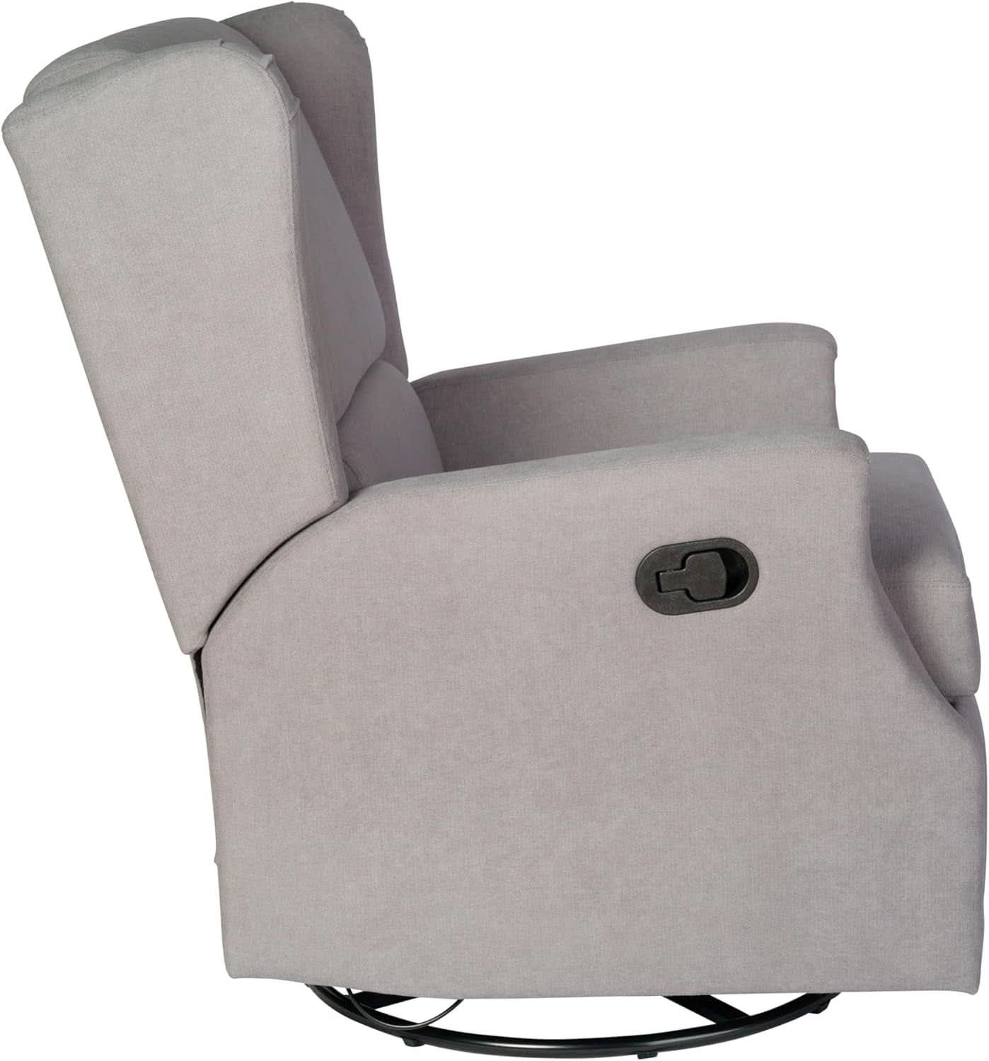 Omma Swivel Glider Rocking Recliner 360 Degree Swivel Light Gray