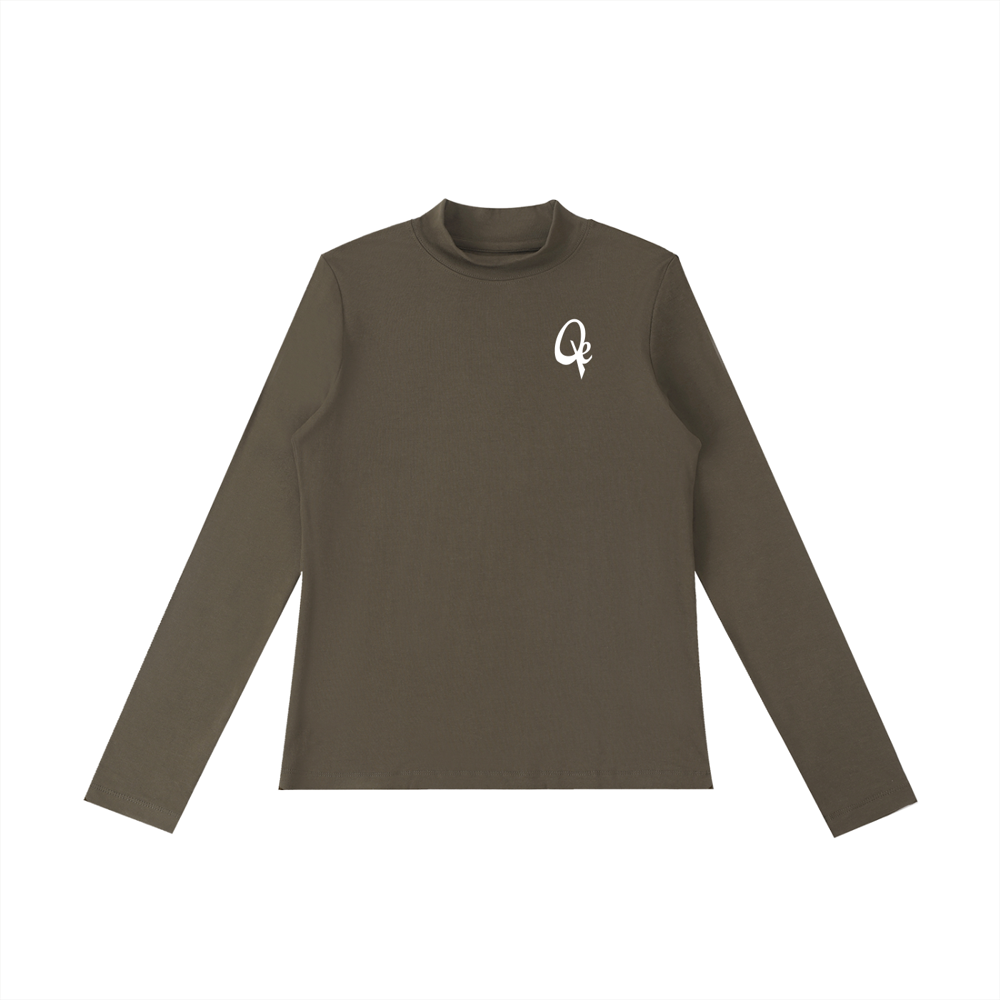QE Essential Mock Neck Long Sleeve T-Shirt