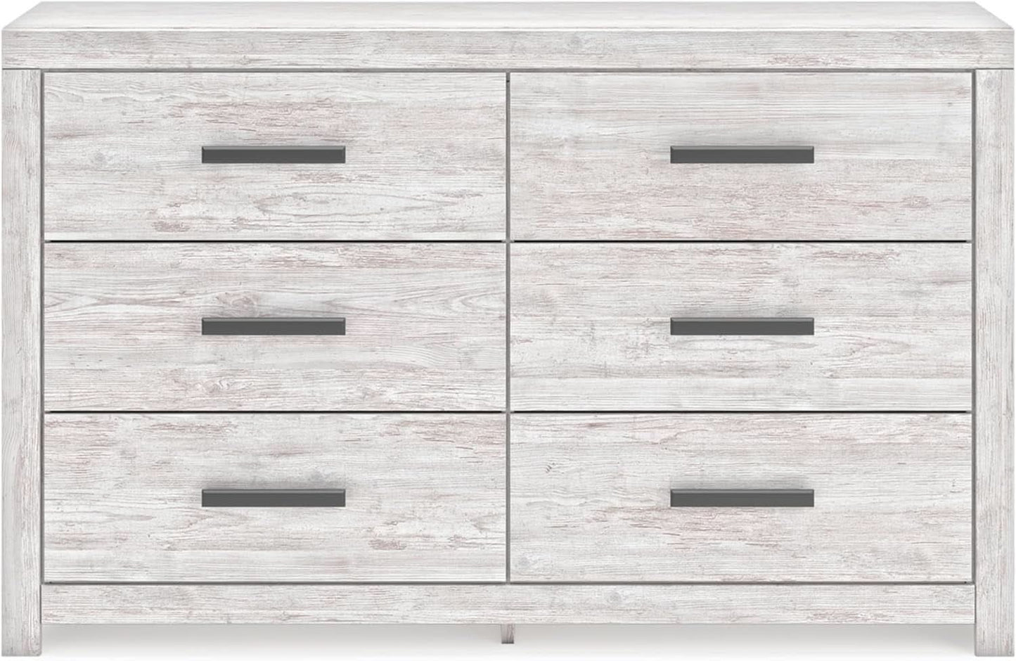 Cayboni Vintage 6 Drawer Dresser With Safety Stop White