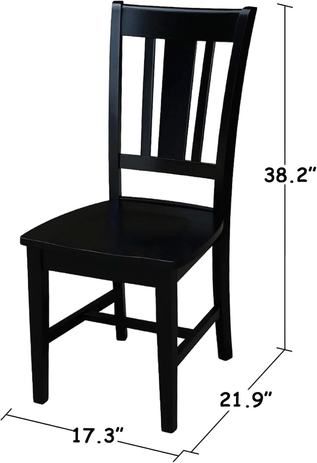 San Remo Splatback Dining Chairs Set Of Two, Black