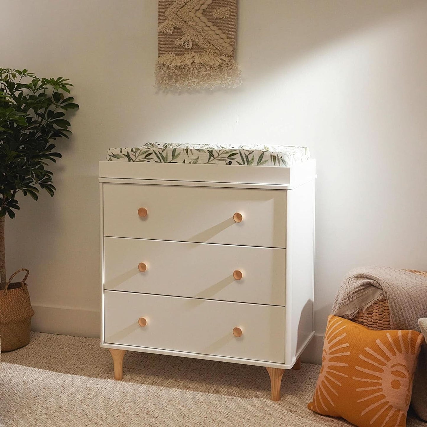 Lolly 3 Drawer Changer Dresser Removable Changing Tray White
