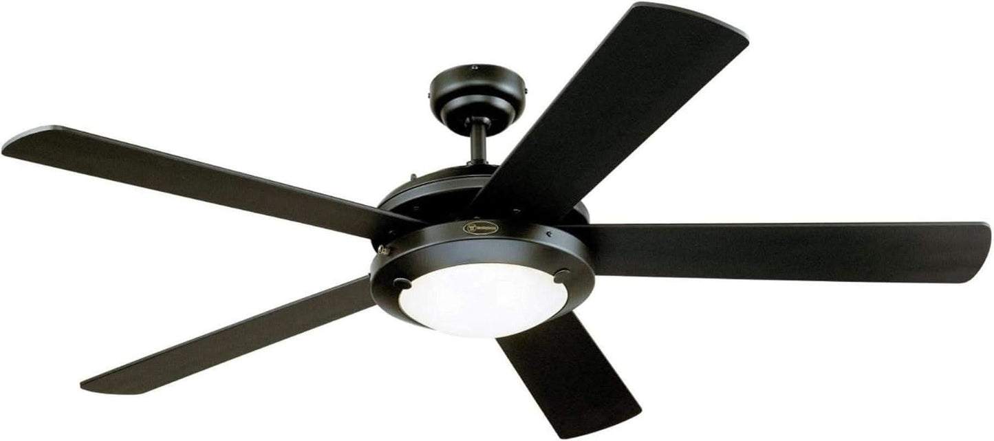 Comet 52 Inch Matte Black Ceiling Fan With LED Light Kit