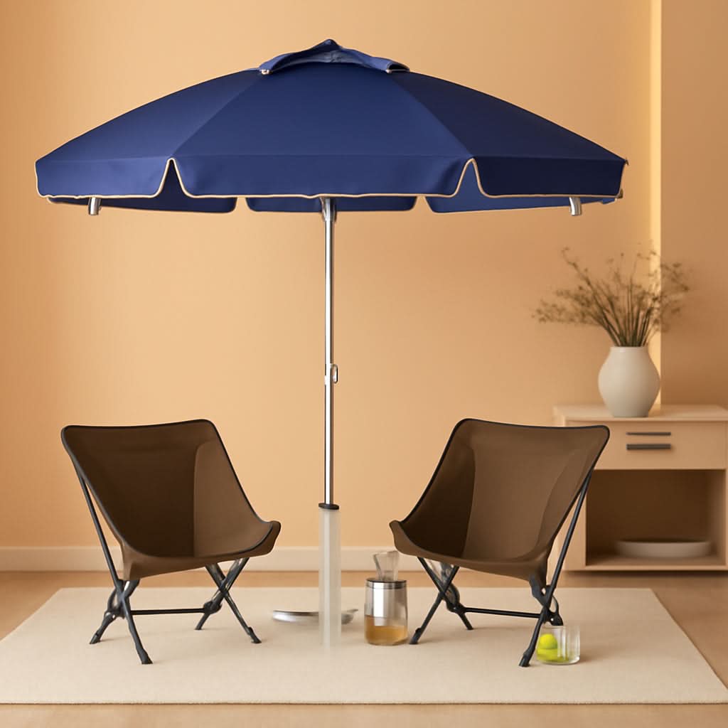 Six Point Five Foot Portable Shade Umbrella With Stand