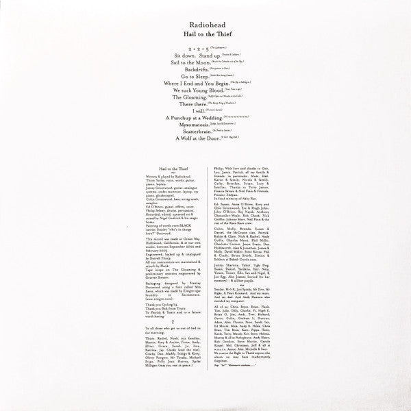 Hail To The Thief (2xVINYL) | Mint (M) Mint (M)
