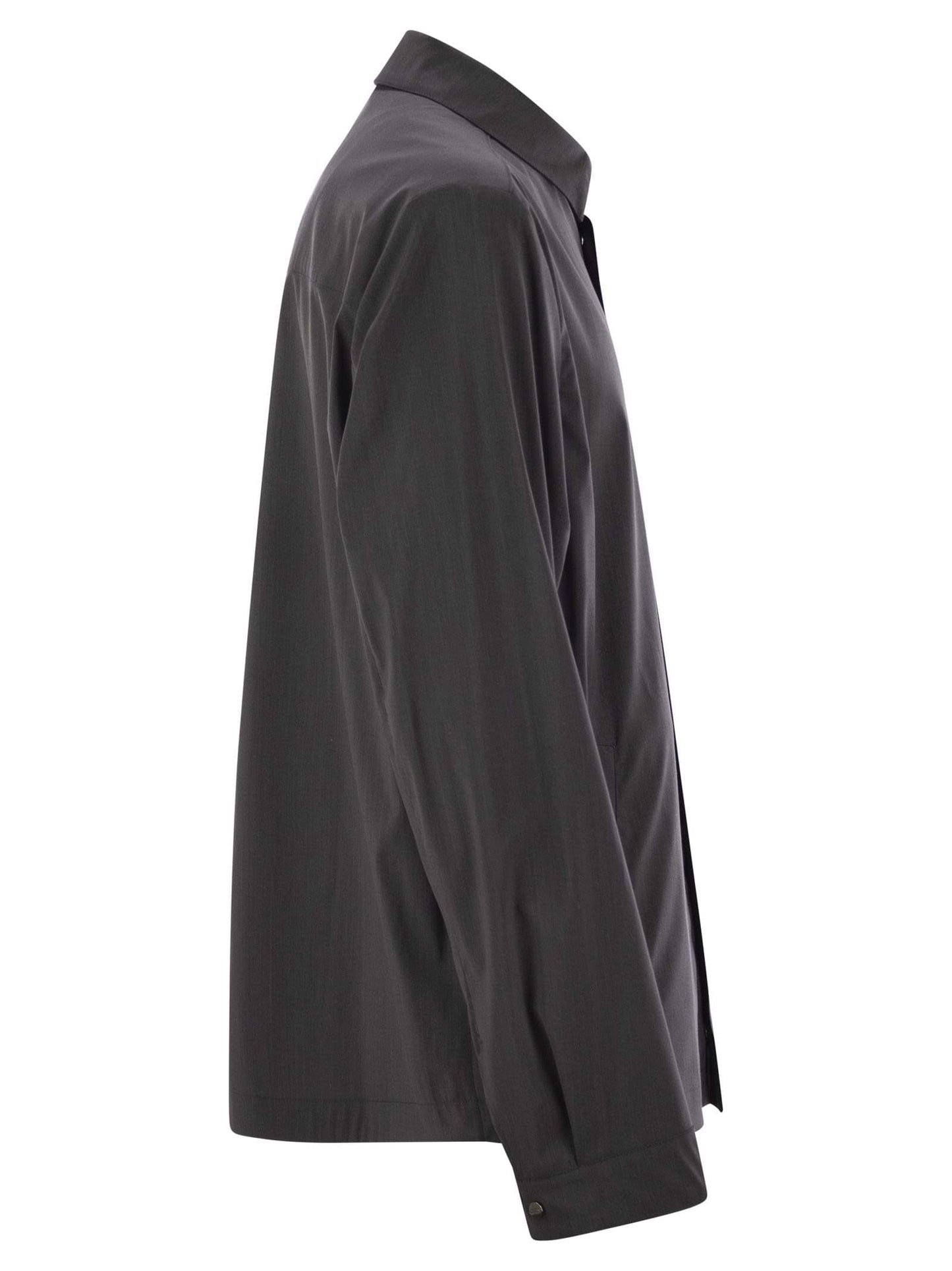 Herno Men Shirt-Cut Jacket In Tech Wool