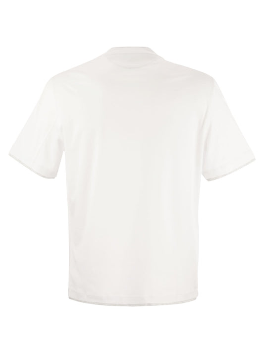 Brunello Cucinelli Men Slim Fit Crew-Neck T-Shirt In Lightweight Cotton Jersey