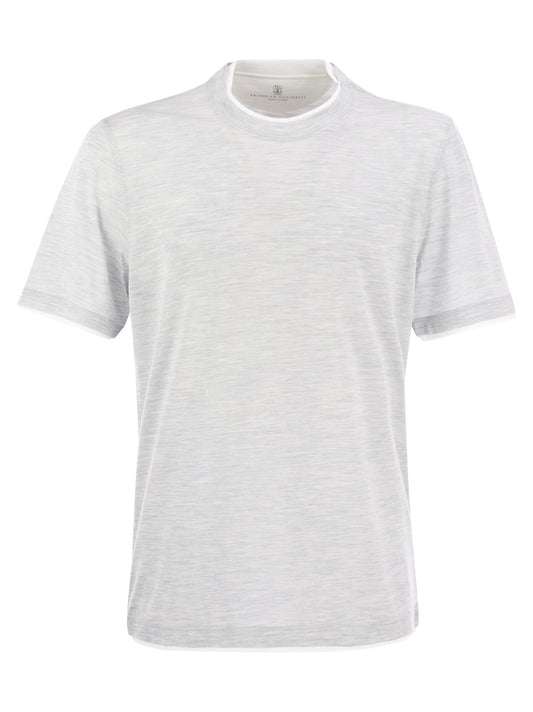 Brunello Cucinelli Men Slim Fit Crew-Neck T-Shirt In Lightweight Cotton Jersey