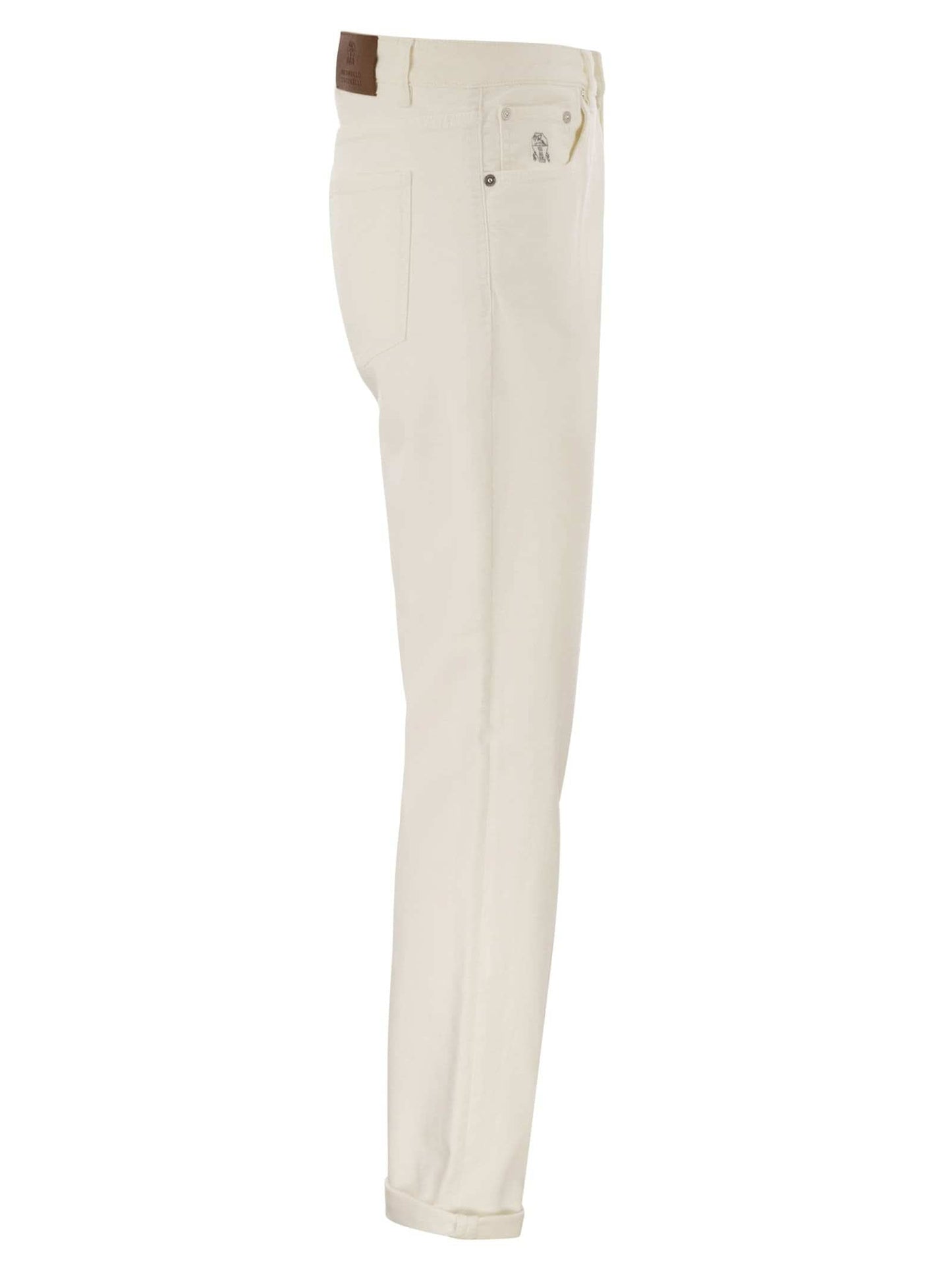 Brunello Cucinelli Men Five-Pocket Traditional Fit Trousers In Light Comfort-Dyed Denim