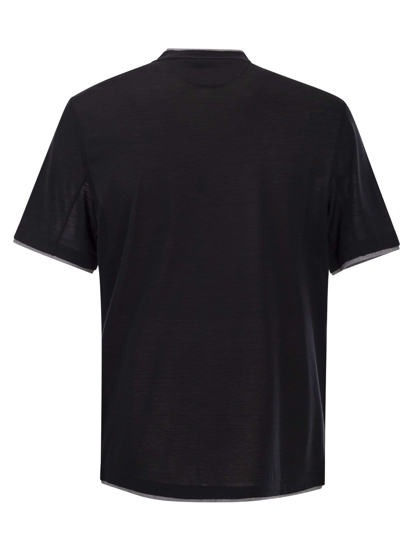 Brunello Cucinelli Men Silk And Cotton T-Shirt