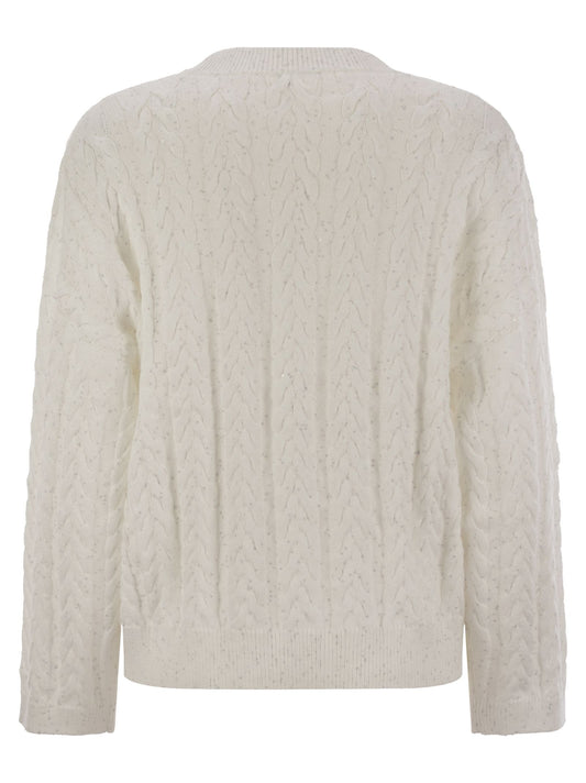 Brunello Cucinelli Women Dazzling Double Cable Cotton Jersey
