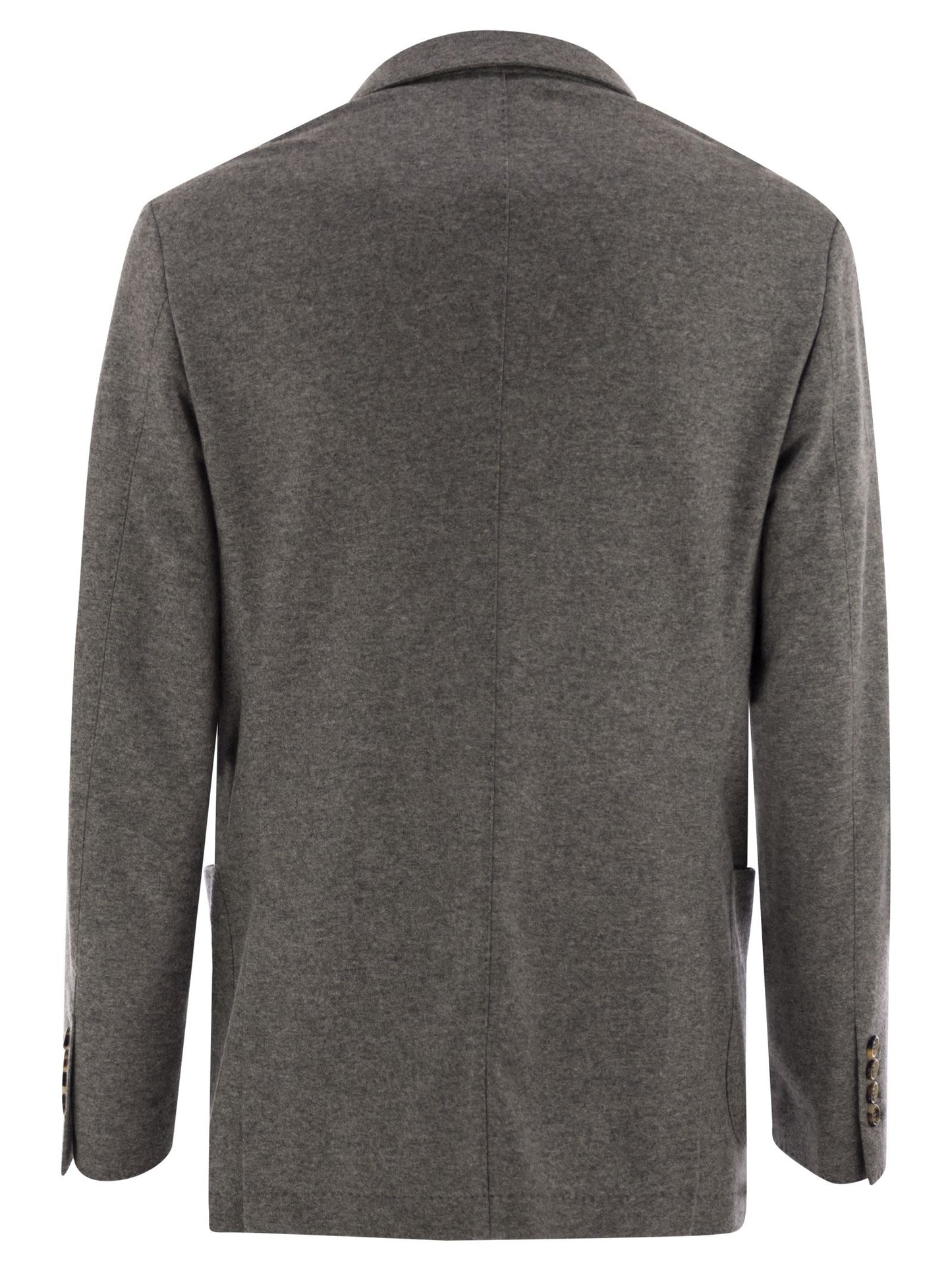 Brunello Cucinelli Men Cashmere Jersey Blazer With Patch Pockets