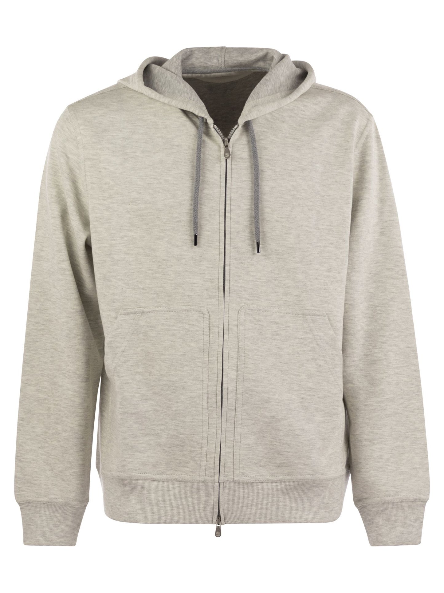 Brunello Cucinelli Men Cotton, Cashmere And Silk Fleece Zipped Topwear