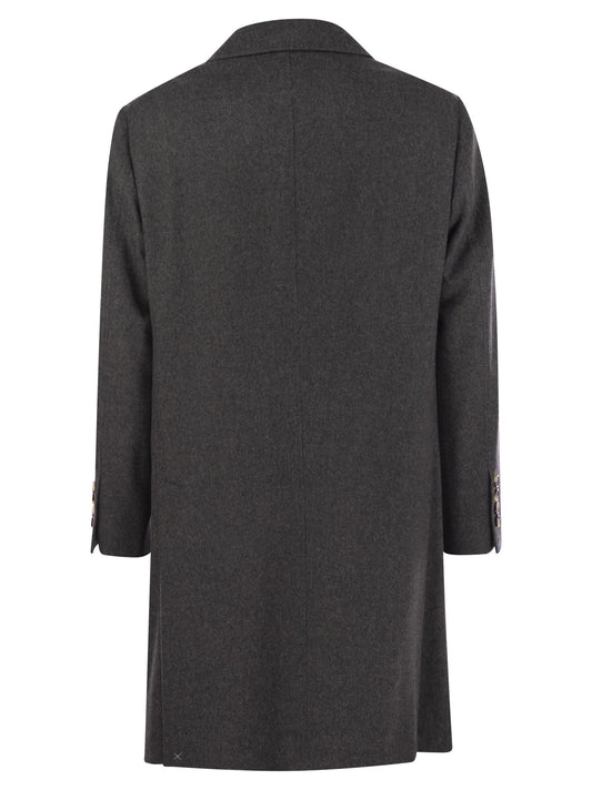 Brunello Cucinelli Men Wool And Cashmere Coat