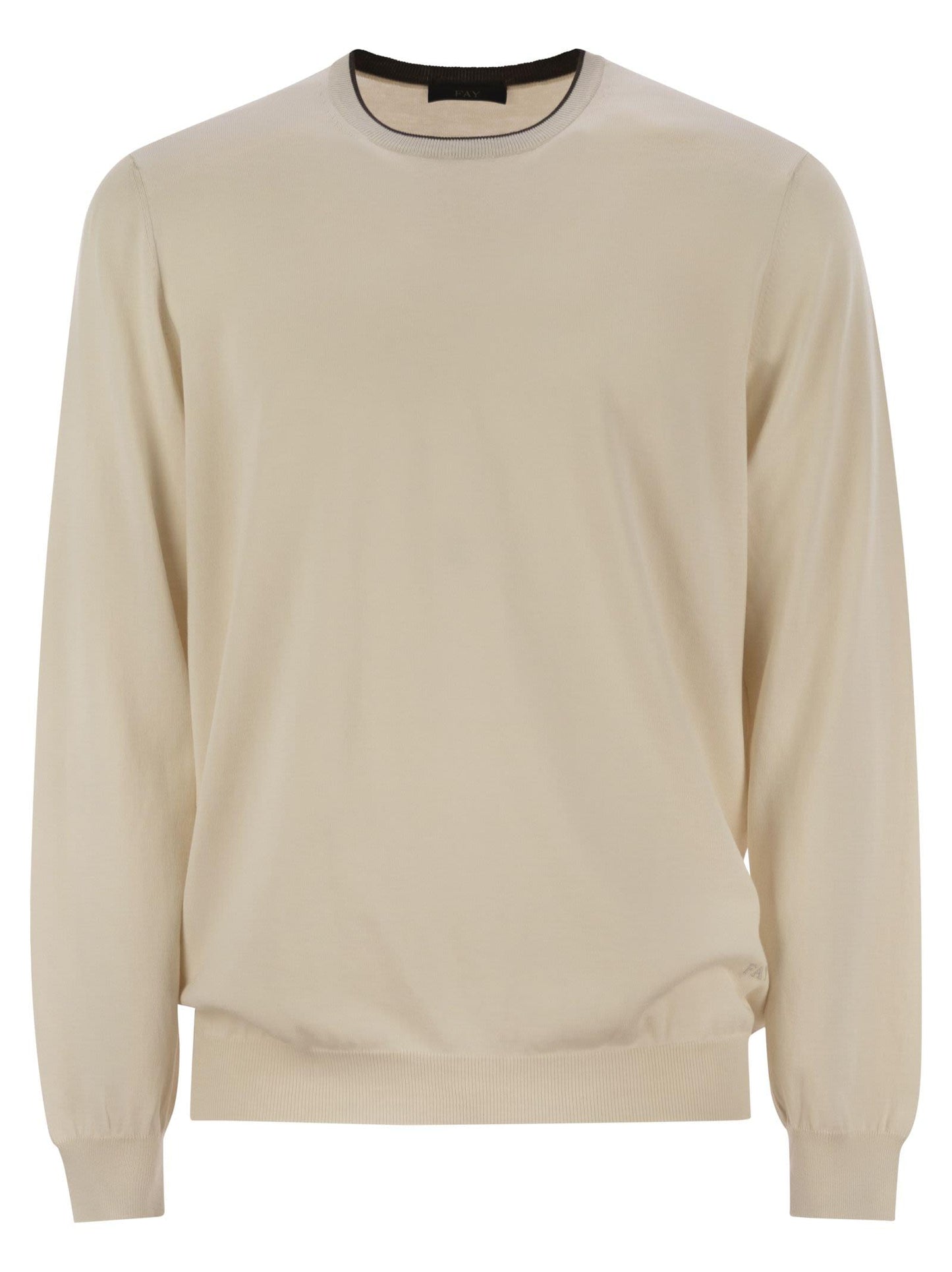 Fay Men Cotton Crew-Neck Jumper