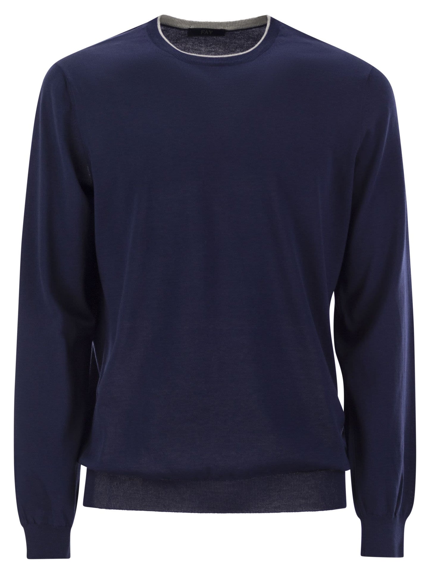 Fay Men Cotton Crew-Neck Jumper