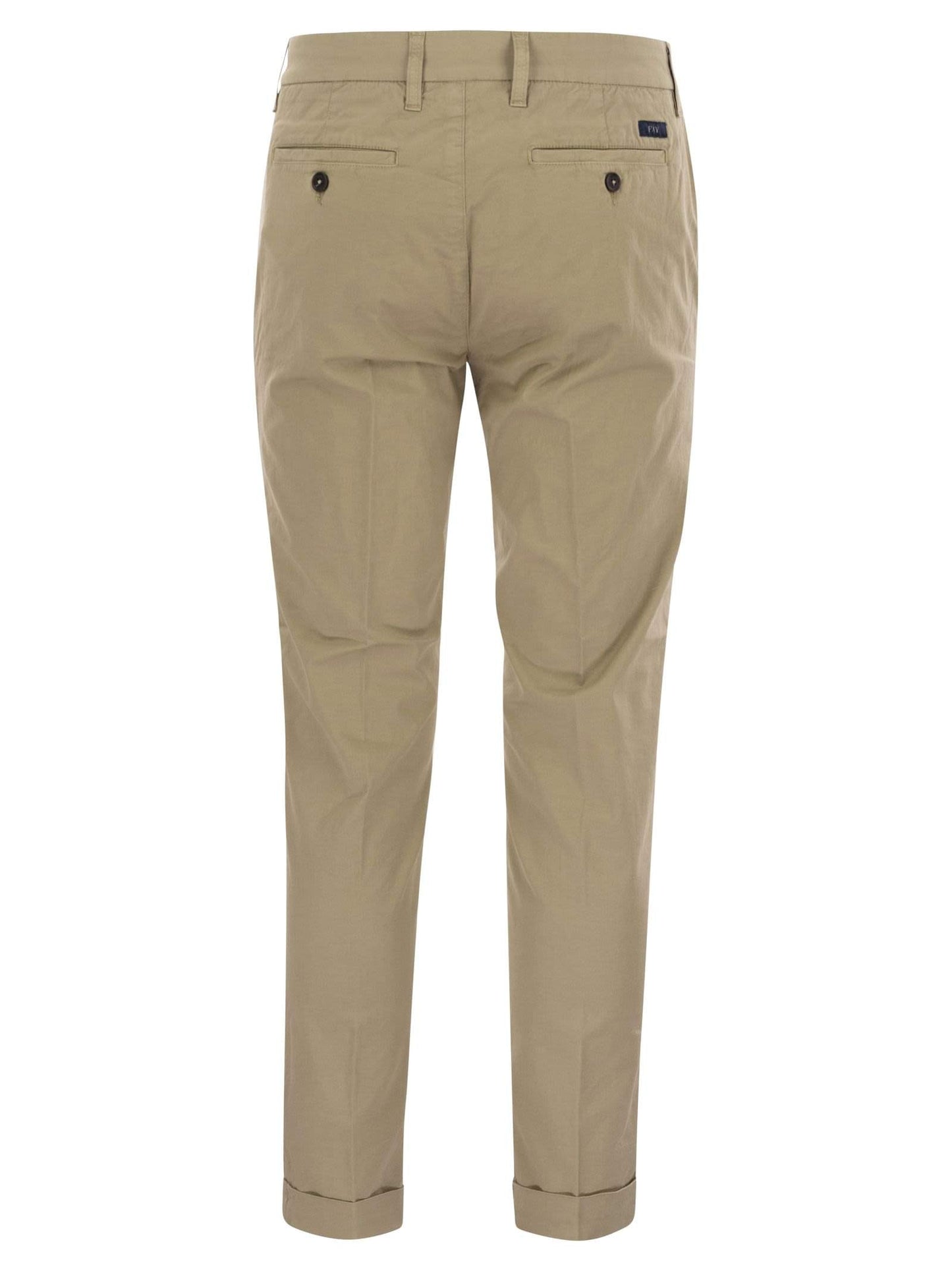 Fay Men Stretch Gabardine Slim Trousers
