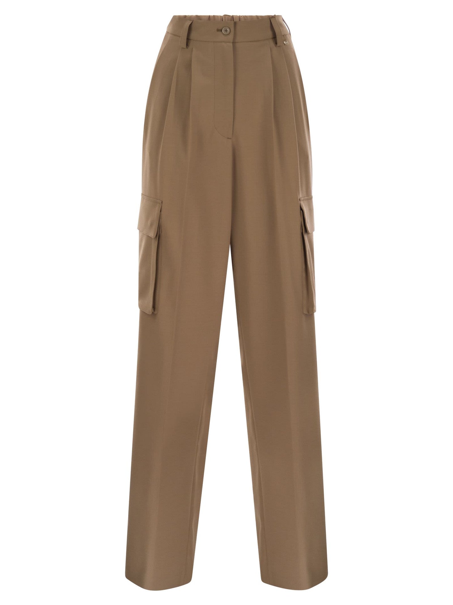 Herno Women Soft Wool Cargo Pants