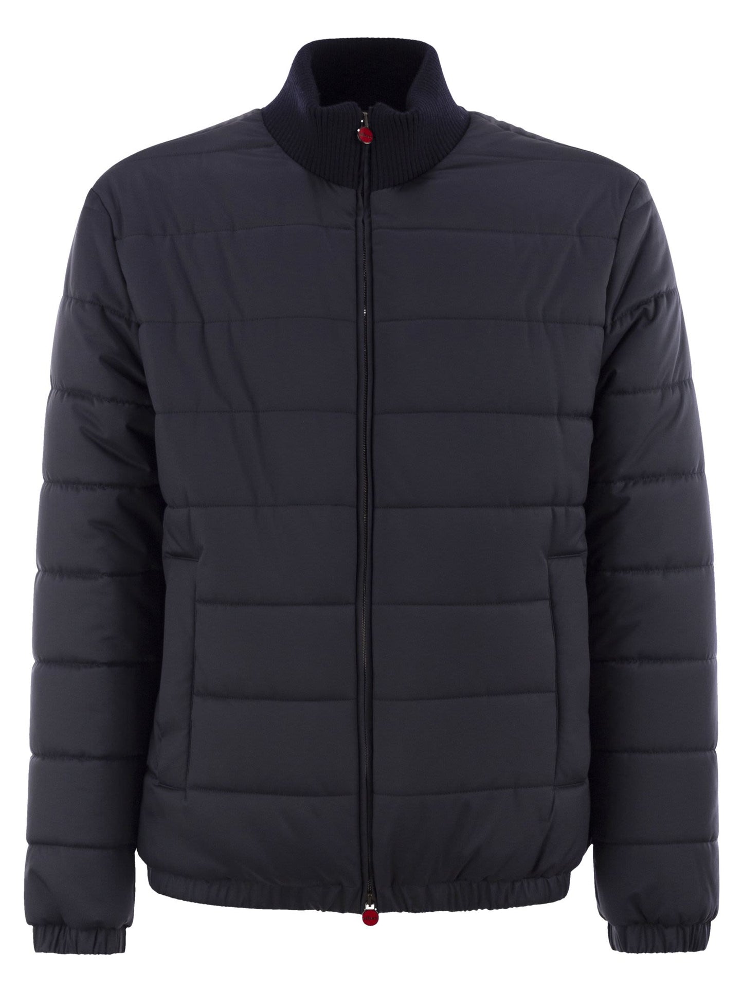Kiton Men Technical Fabric Bomber Jacket