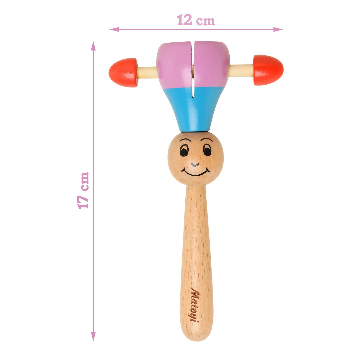 Matoyi Wobbly Doll & Pink Rabbit Pull Along & Maraca Rattle For Kids