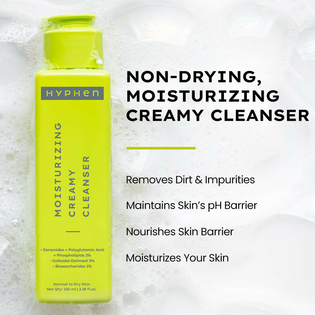 Hyphen By Kriti Sanon CMS (Cleanser, Moisturizer, Sunscreen) Normal to Dry Skin Combo