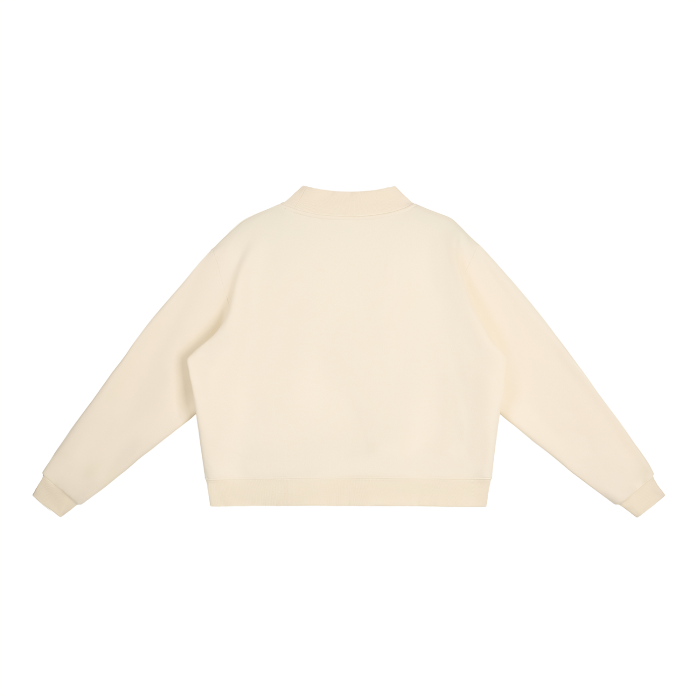 QE Essential Fleece Mock-Neck Crew Sweatshirt