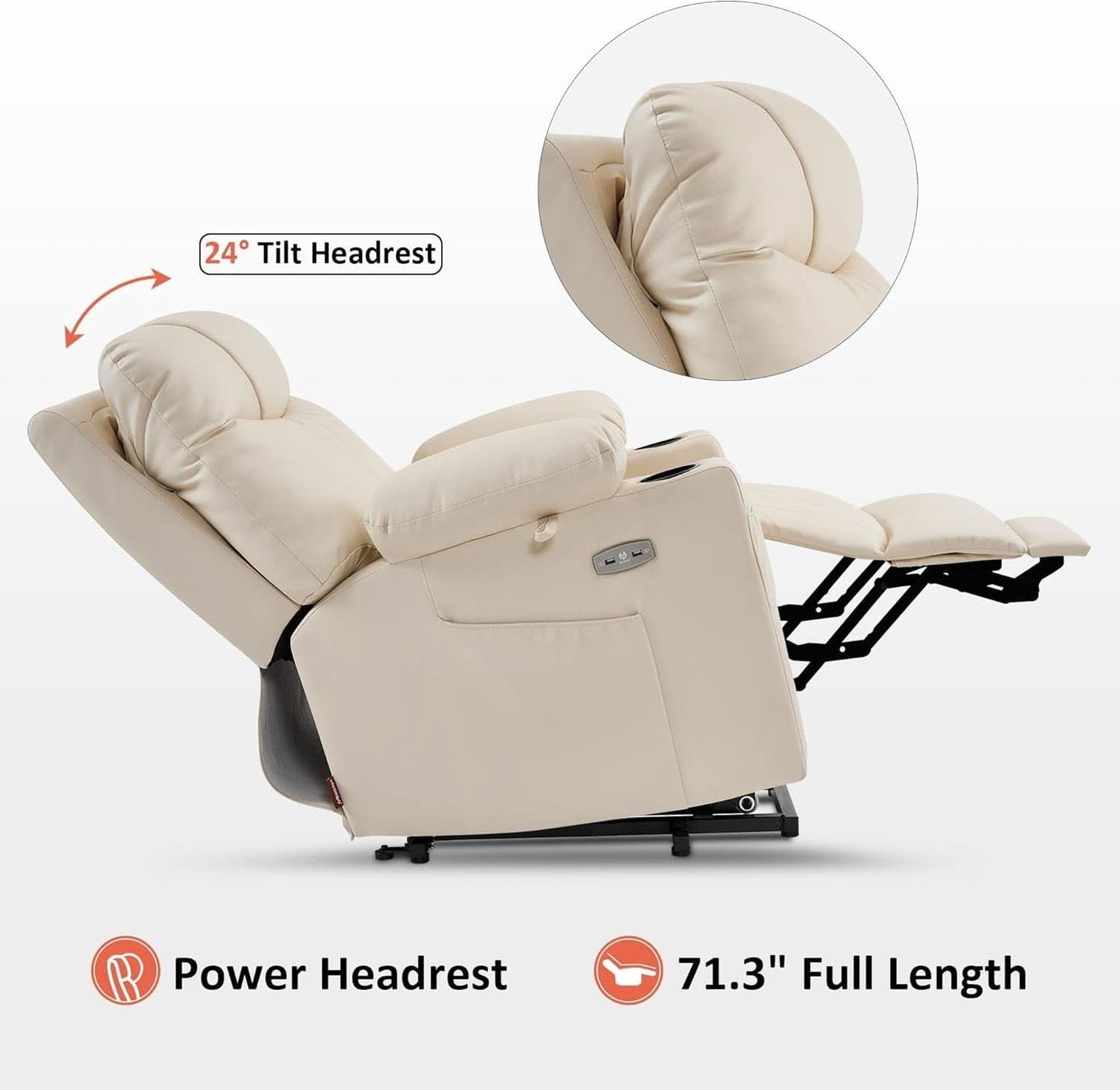 Petite Power Lift Recliner Chair With USB Ports 7111