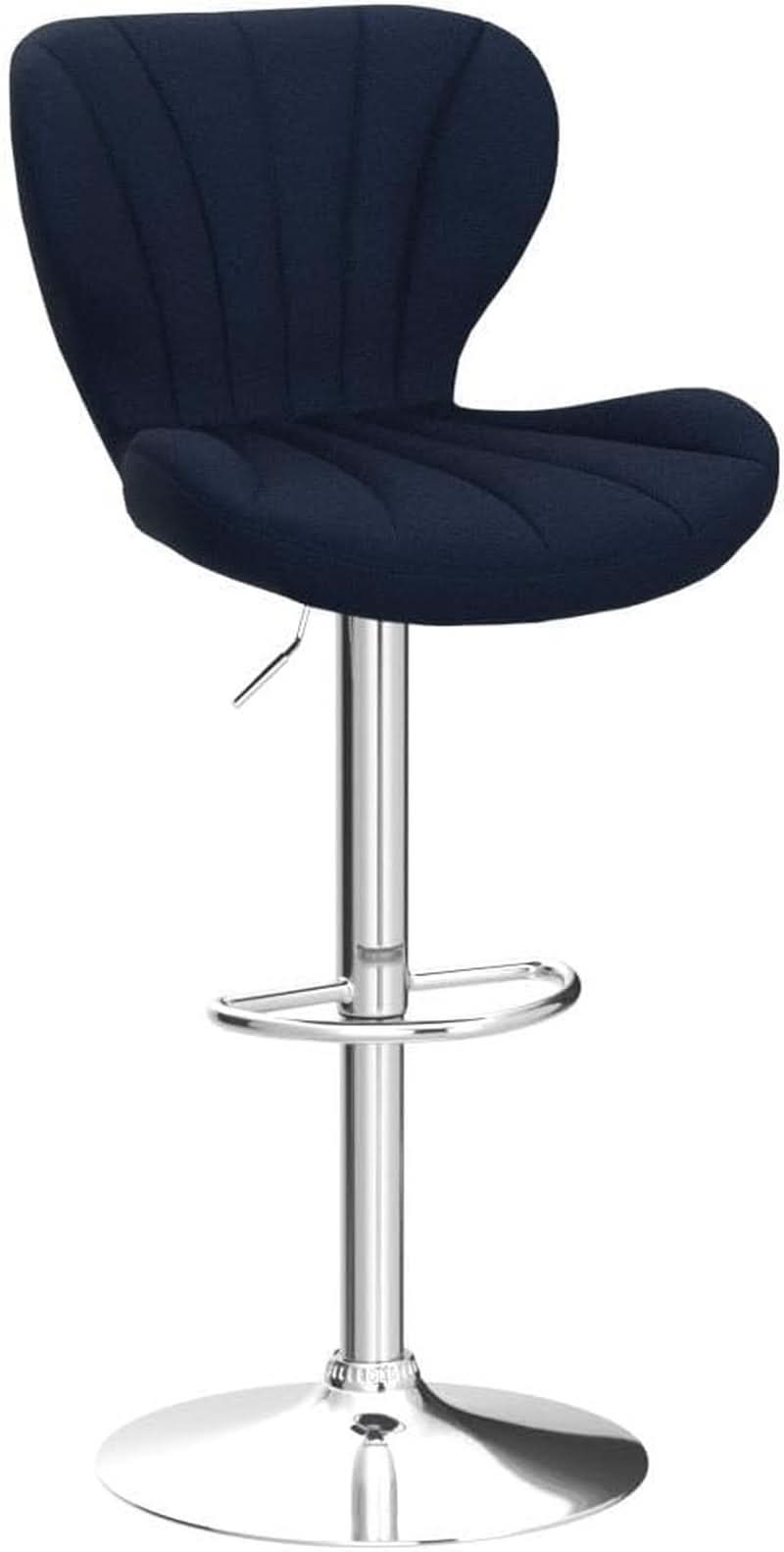 Blue Velvet Adjustable Swivel Bar Stools Set of 2 Modern