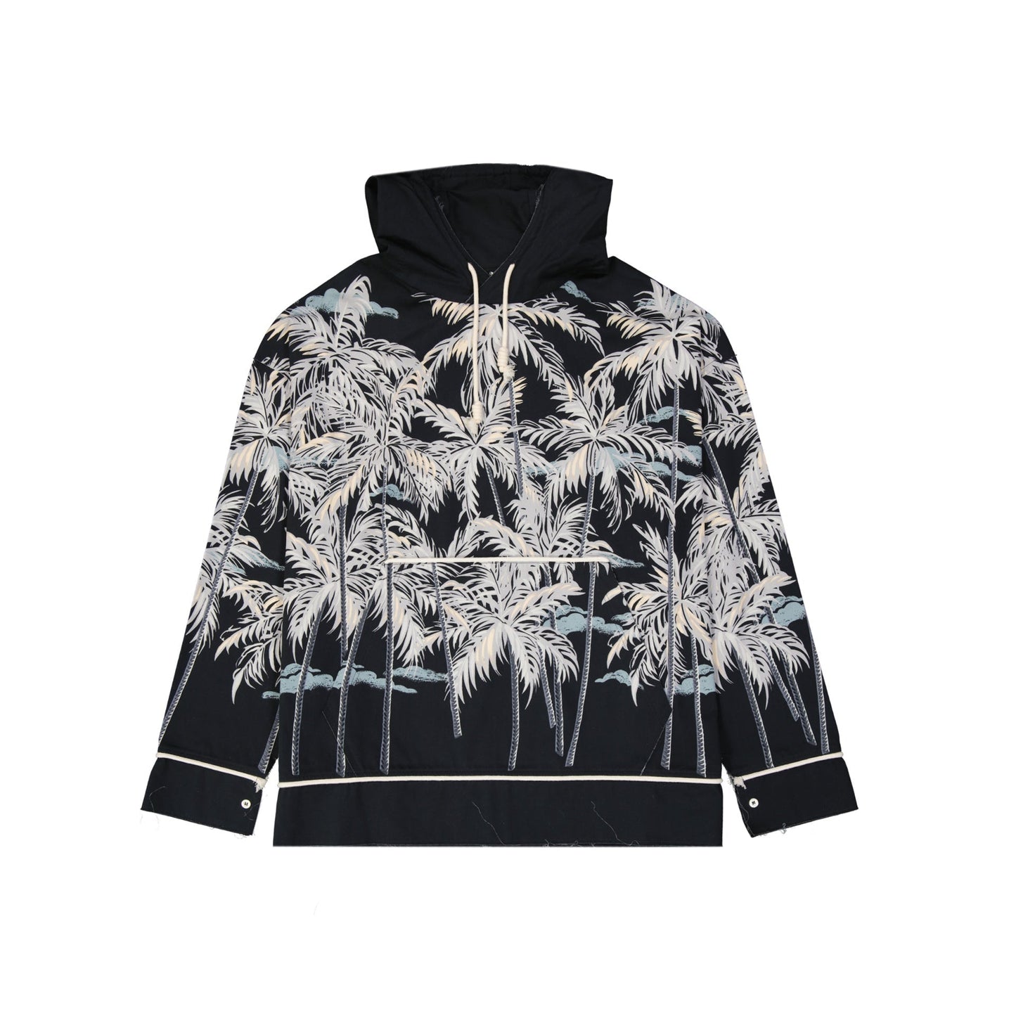 Palm Angels Hooded Printed Shirt Men