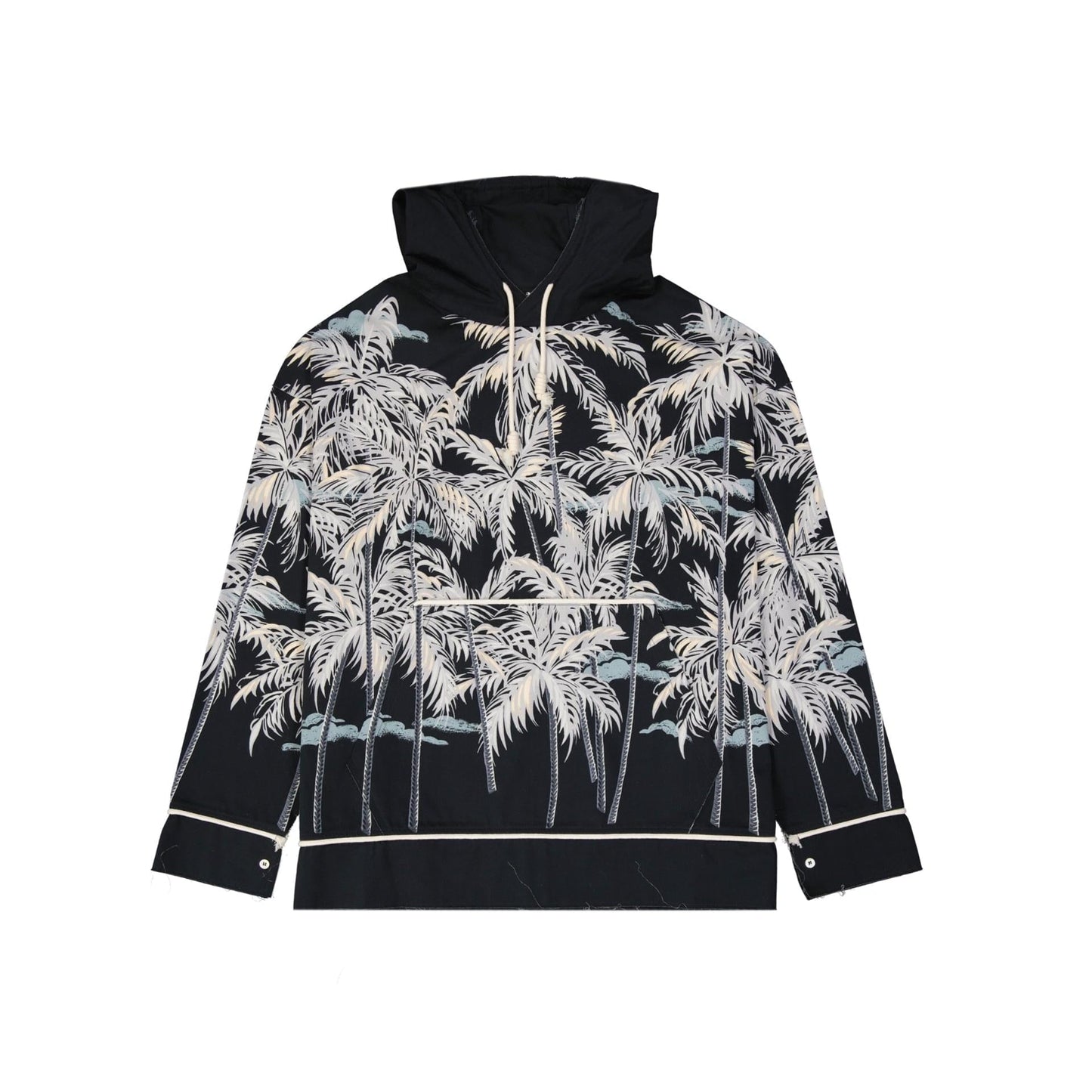 Palm Angels Hooded Printed Shirt Men