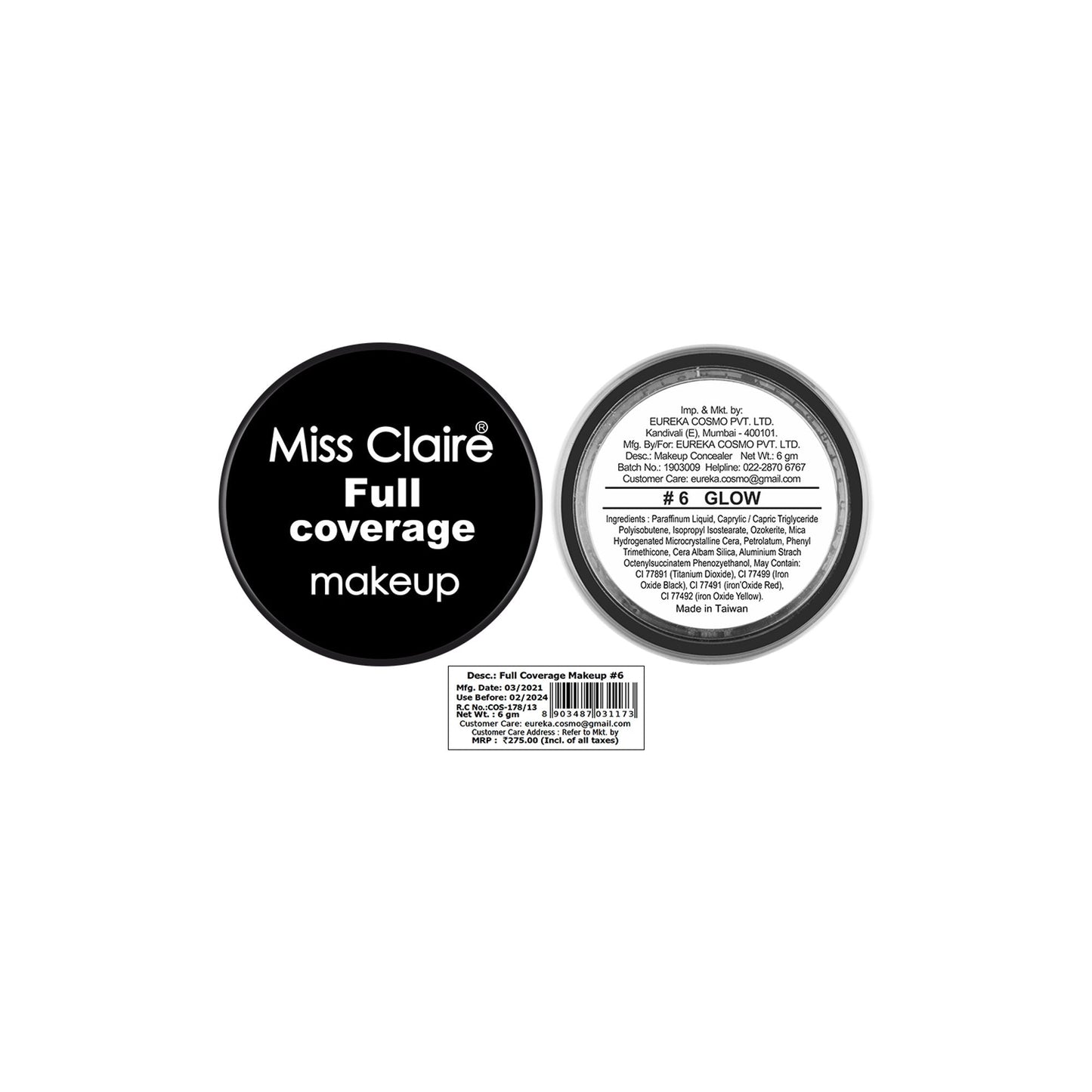 Miss Claire Full Coverage Makeup + Concealer - 6