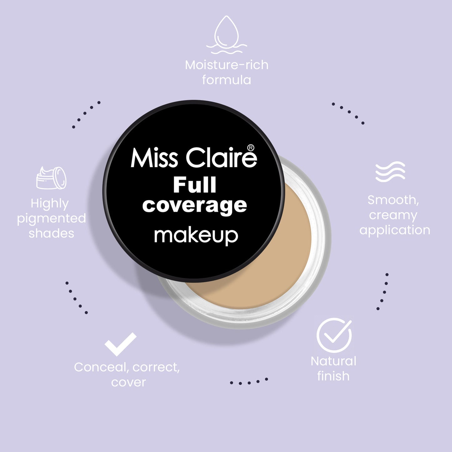 Miss Claire Full Coverage Makeup + Concealer - 6