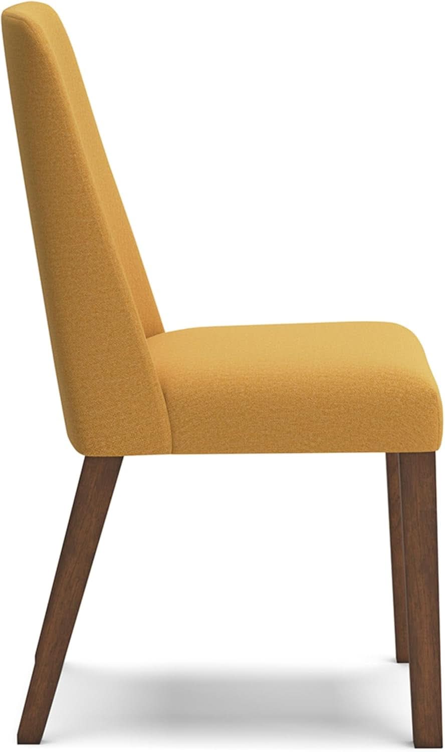Lyncott Upholstered Dining Chair Yellow And Brown Foam Cushion