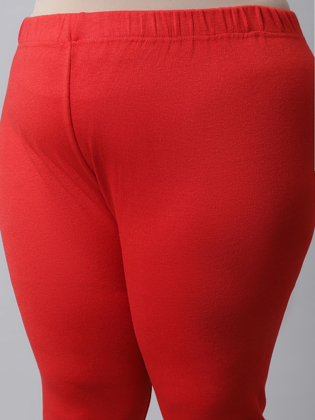 TAG 7 Women Plus Size Pack Of 2 Solid Ankle-Length Leggings