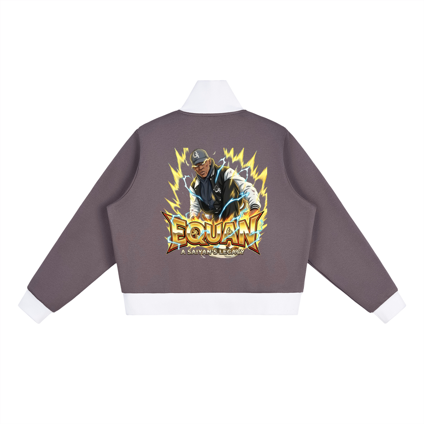 Equan Fury  Side Stripe Fleece Cropped Track Jacket