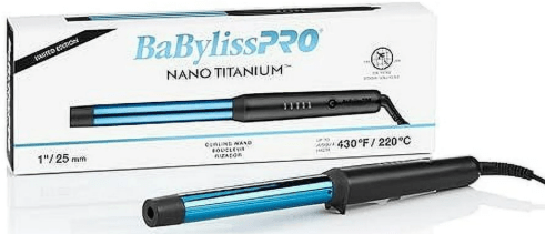 BaBylissPRO Nano Titanium Matte-Black 1  Curling Wand