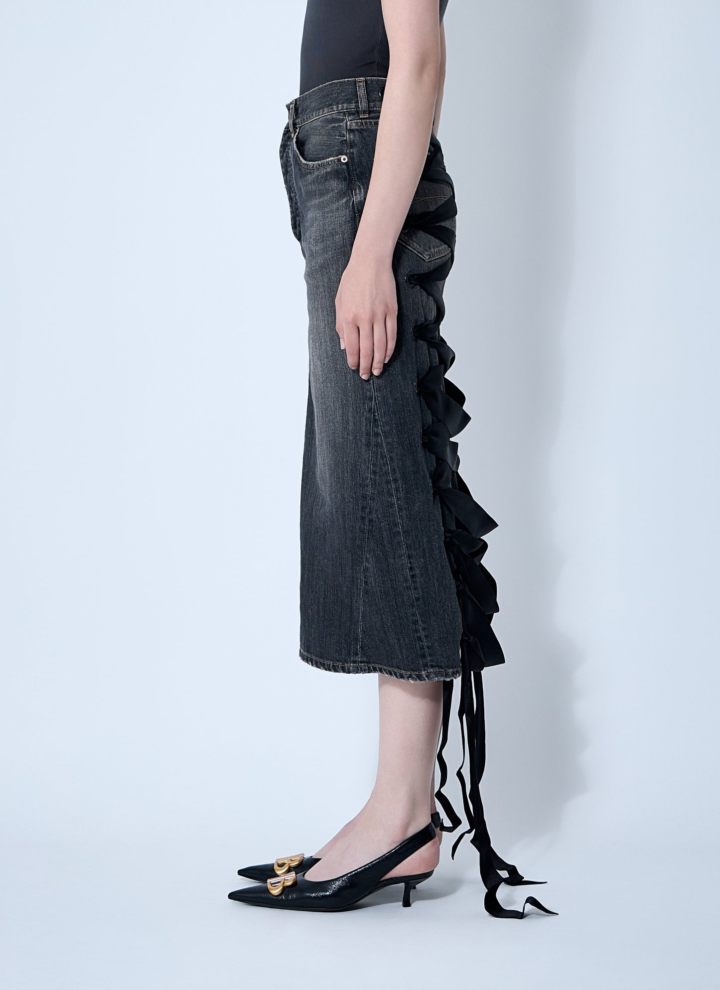 Balenciaga Women Lace-Up Skirt