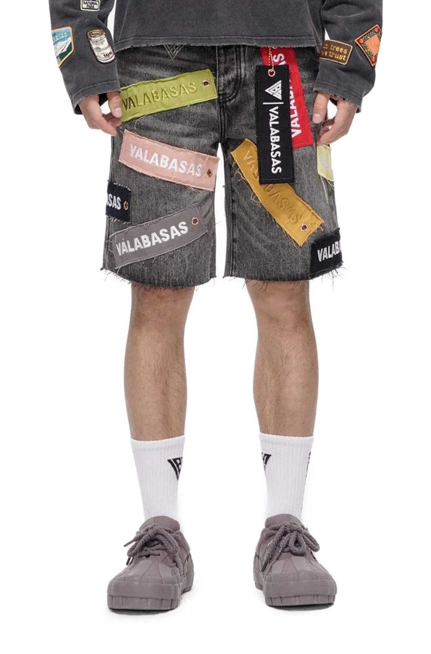 Valabasas Banner Shorts - Grey Wash