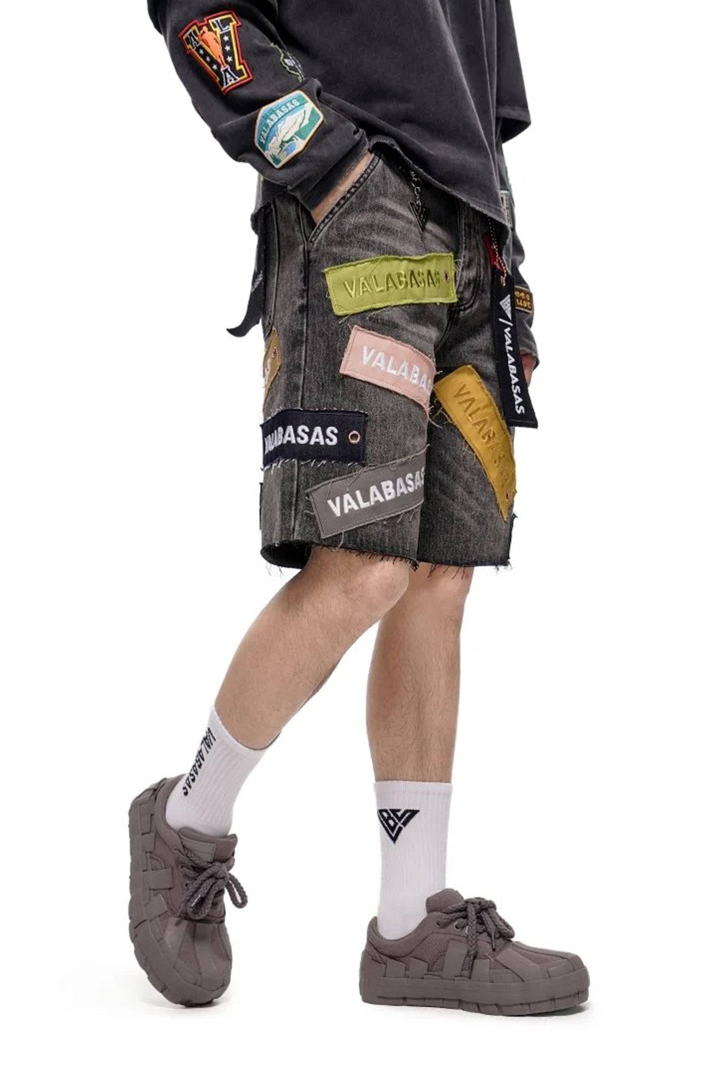 Valabasas Banner Shorts - Grey Wash