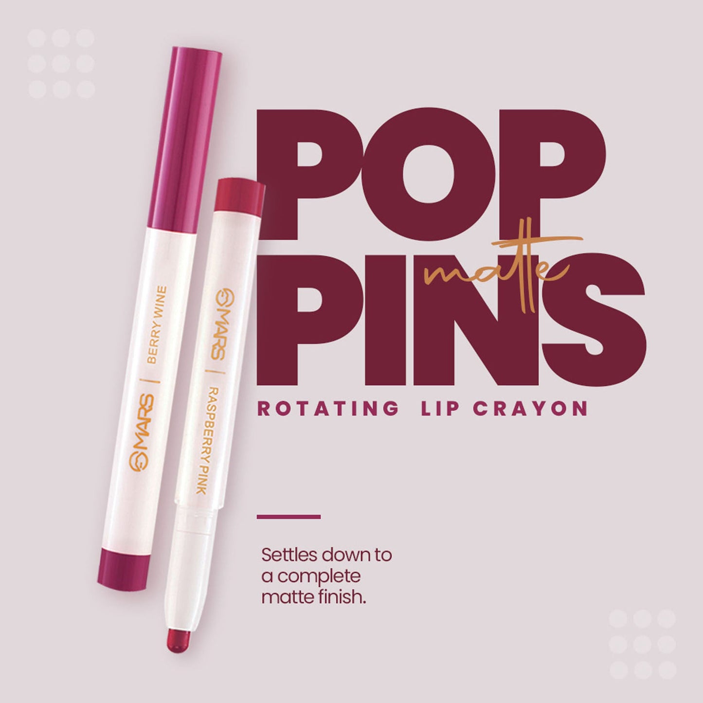 MARS Cosmetics Retractable Poppins Lipstick - Vampy Plum
