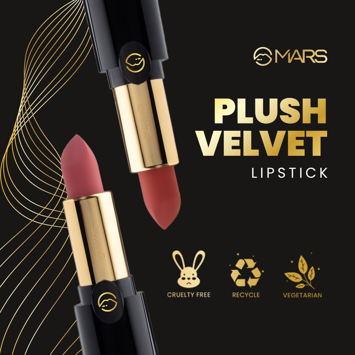 MARS Cosmetics Plush Velvet Lipstick - Roses Are Red