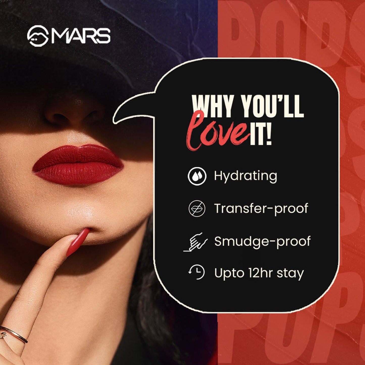 MARS Cosmetics Popstar Non Drying Liquid Mousse Lipstick - 15 Spinning Star