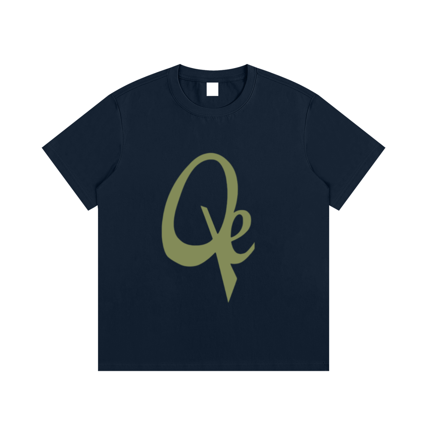 QE Army Green Logo Essential Cotton T-Shirt