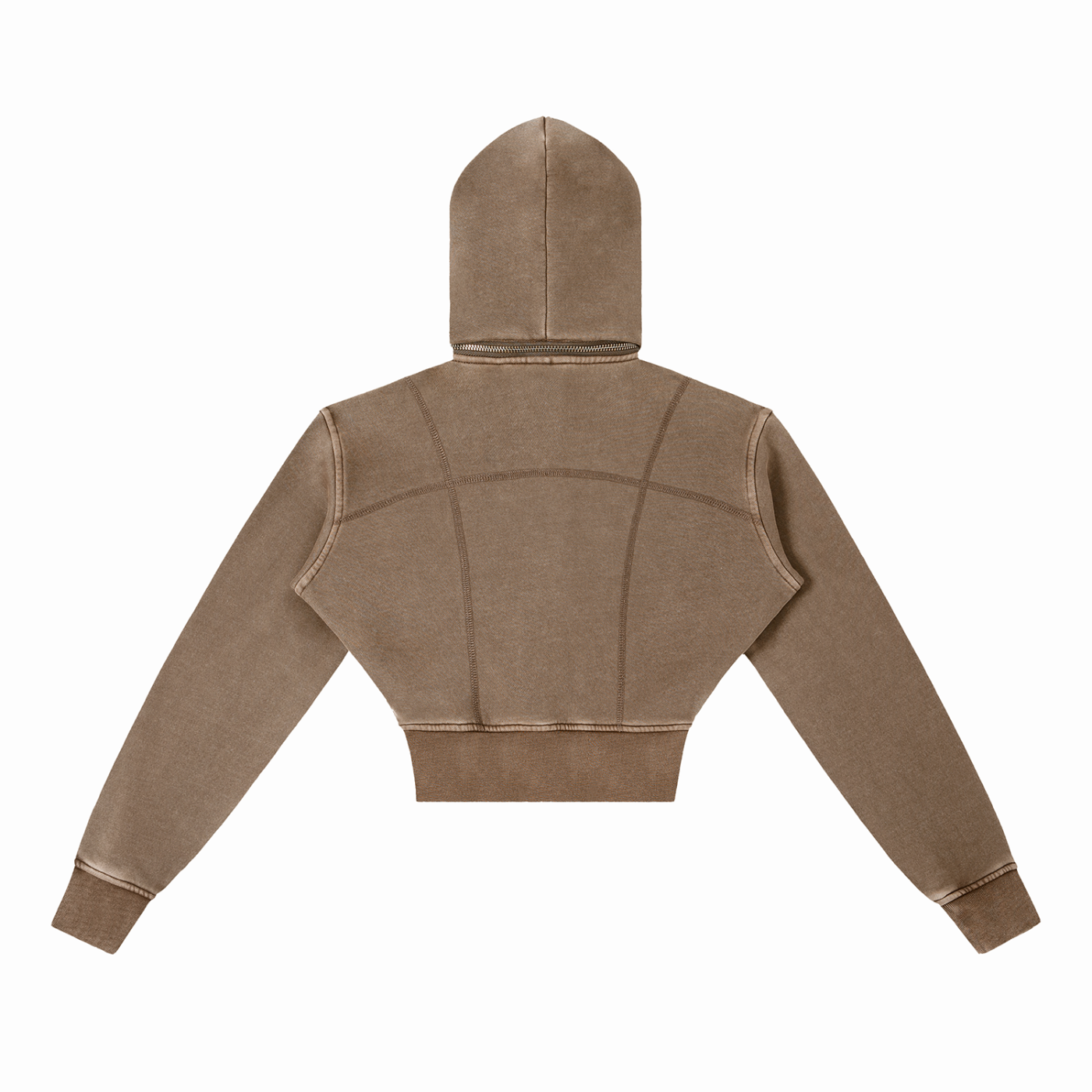 QE Muffins Vintage Washed Cropped Fleece Hoodie